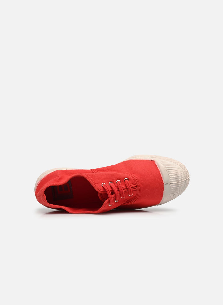 Tennis Lacets Femme Rouge