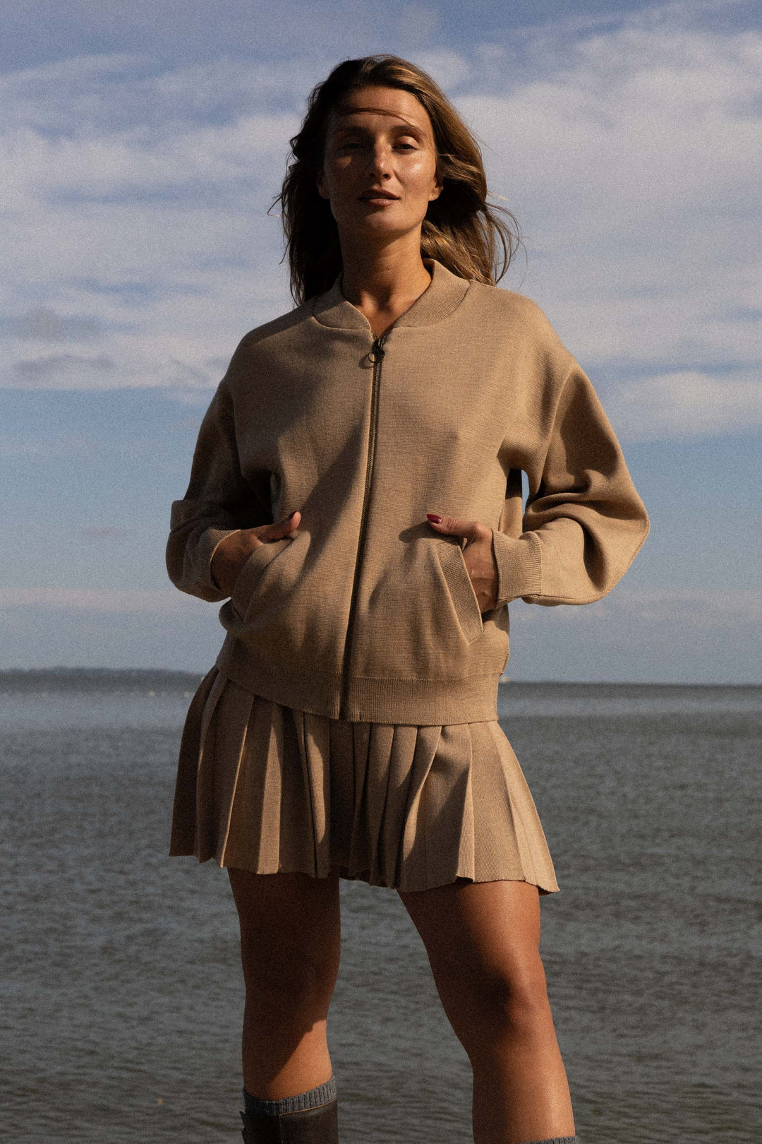 Mini-jupe Piccolo plissée 100 % mérinos