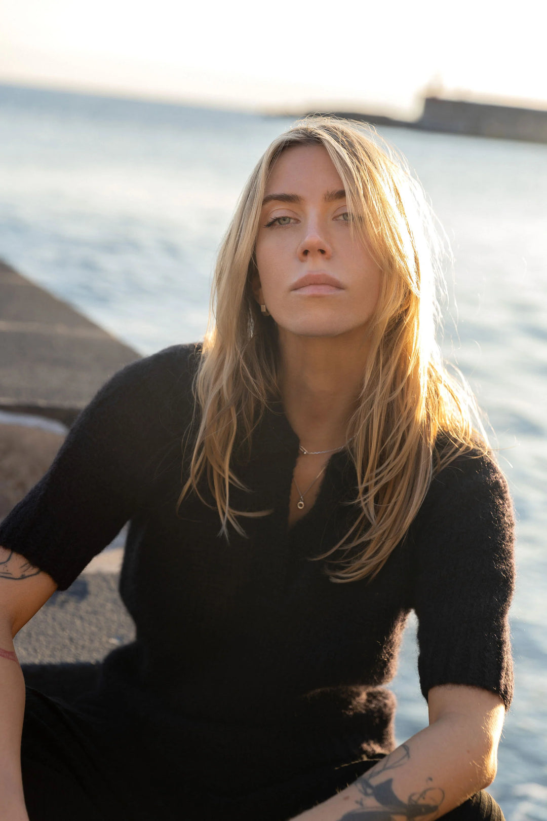 Haut polo en mohair Melody