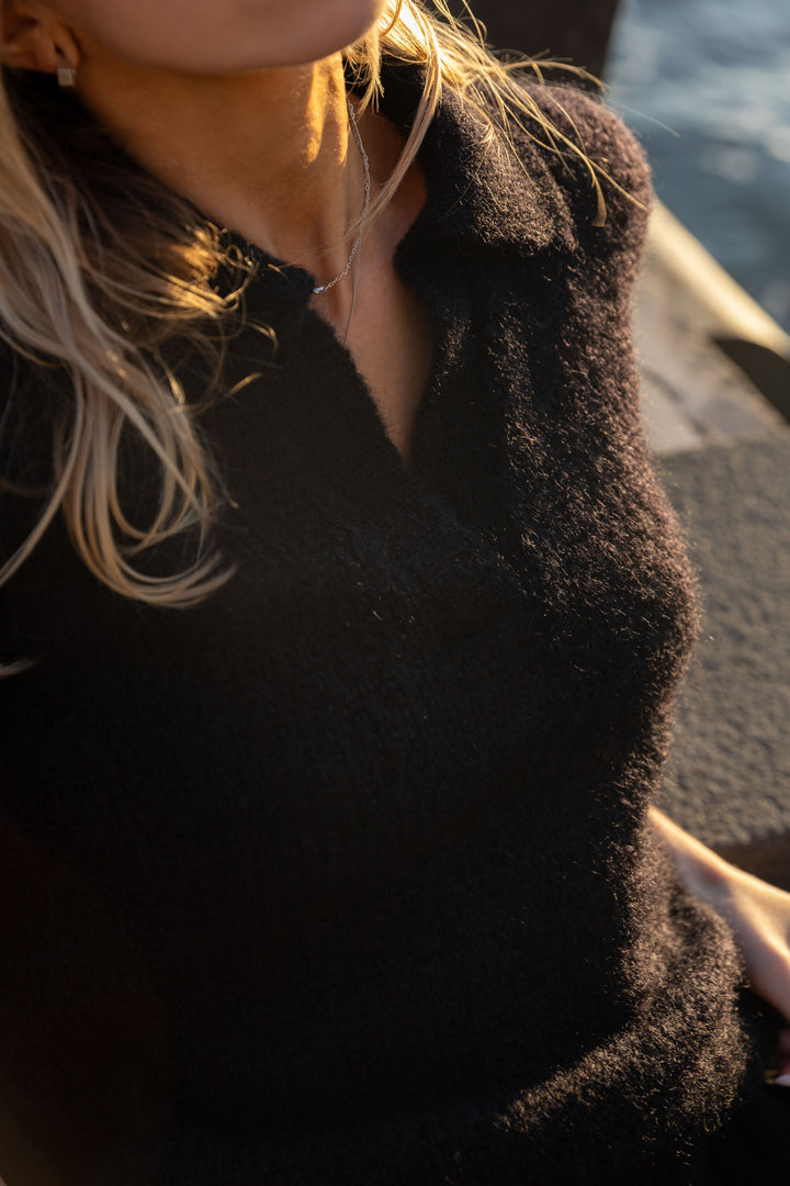 Haut polo en mohair Melody