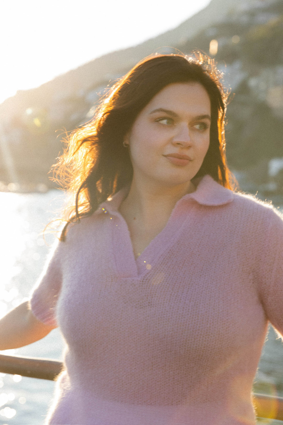 Haut polo en mohair Melody