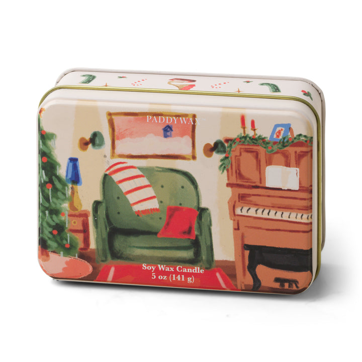 Bougie en boite Metal Piano Pomegranate Spruce