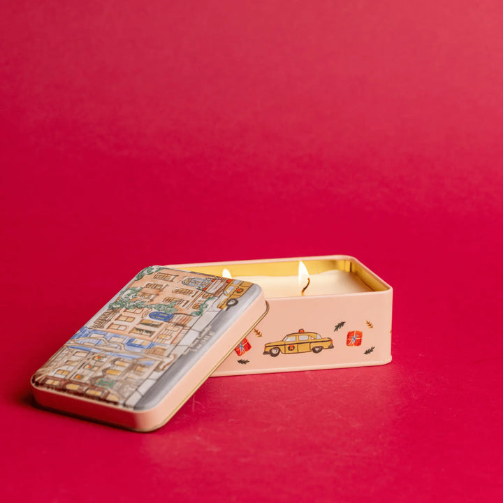 Bougie en boite Metal Christmas Tangerine Clove