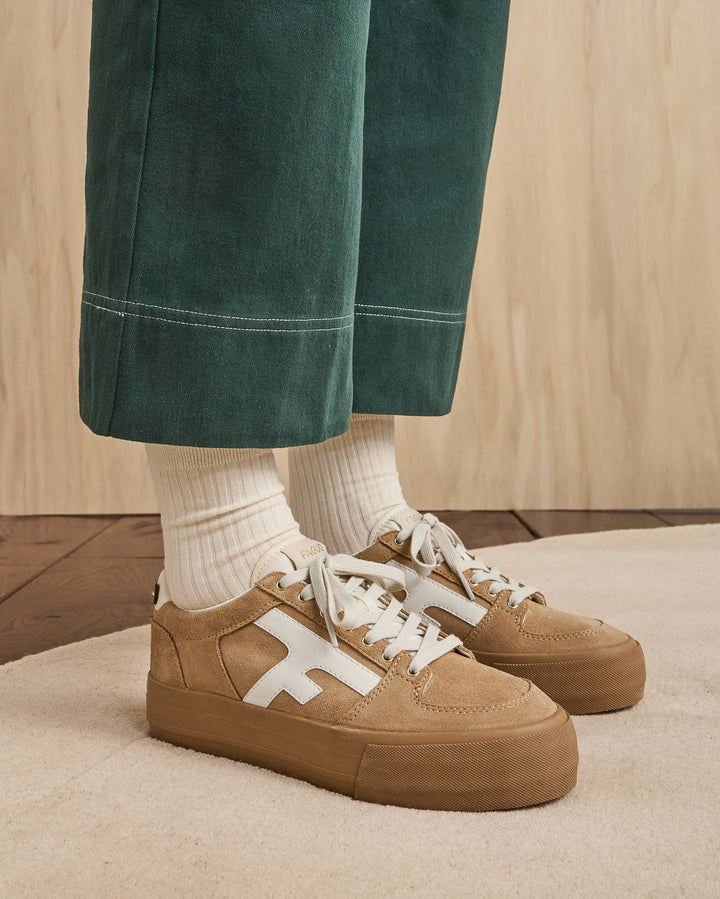 Basket Walnut Platform Suède