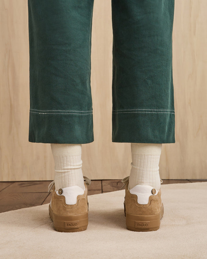 Basket Walnut Platform Suède