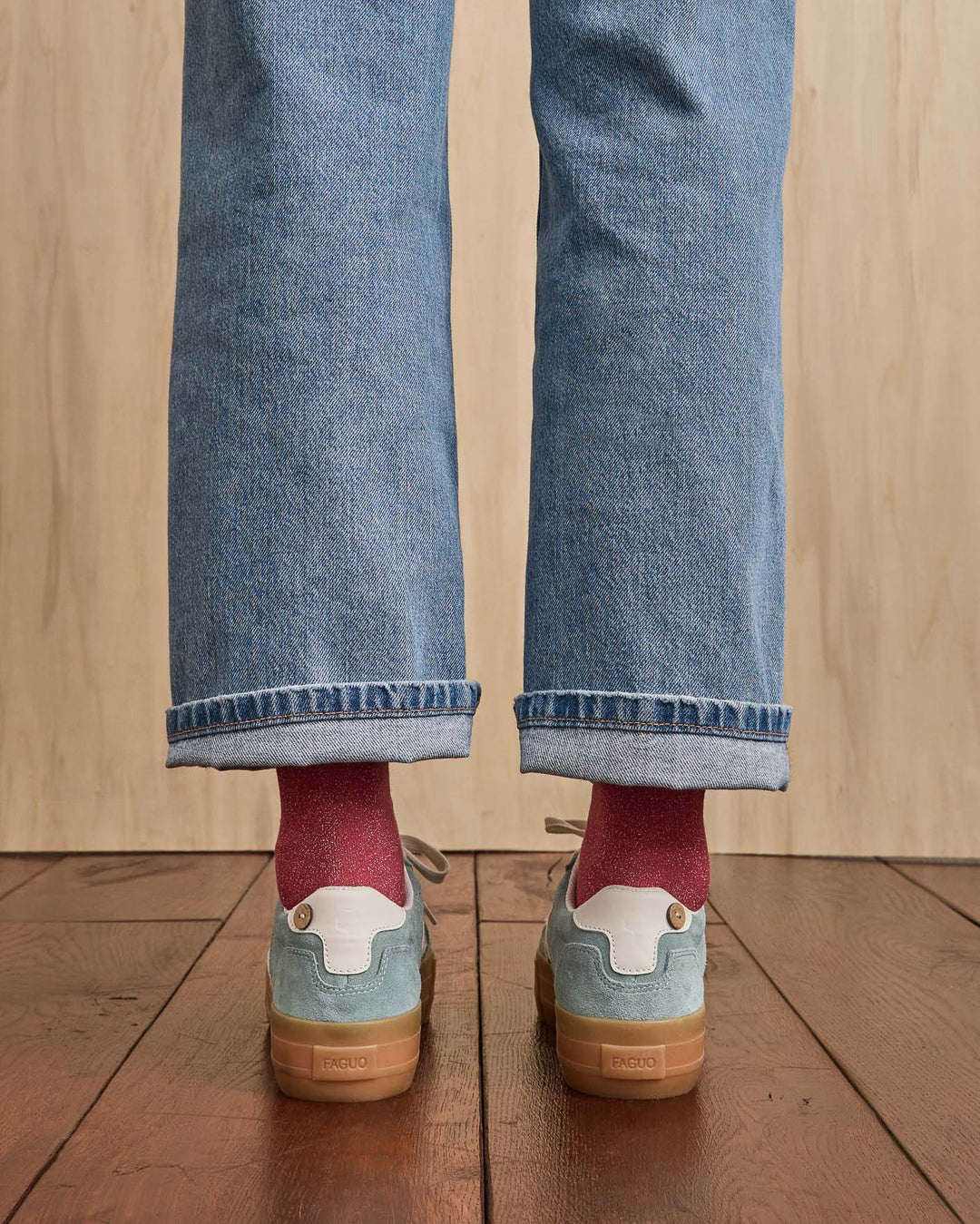 Basket Walnut Platform Suède