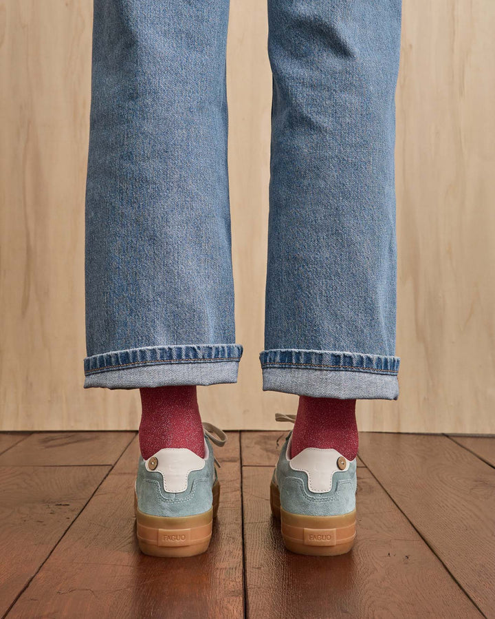 Basket Walnut Platform Suède