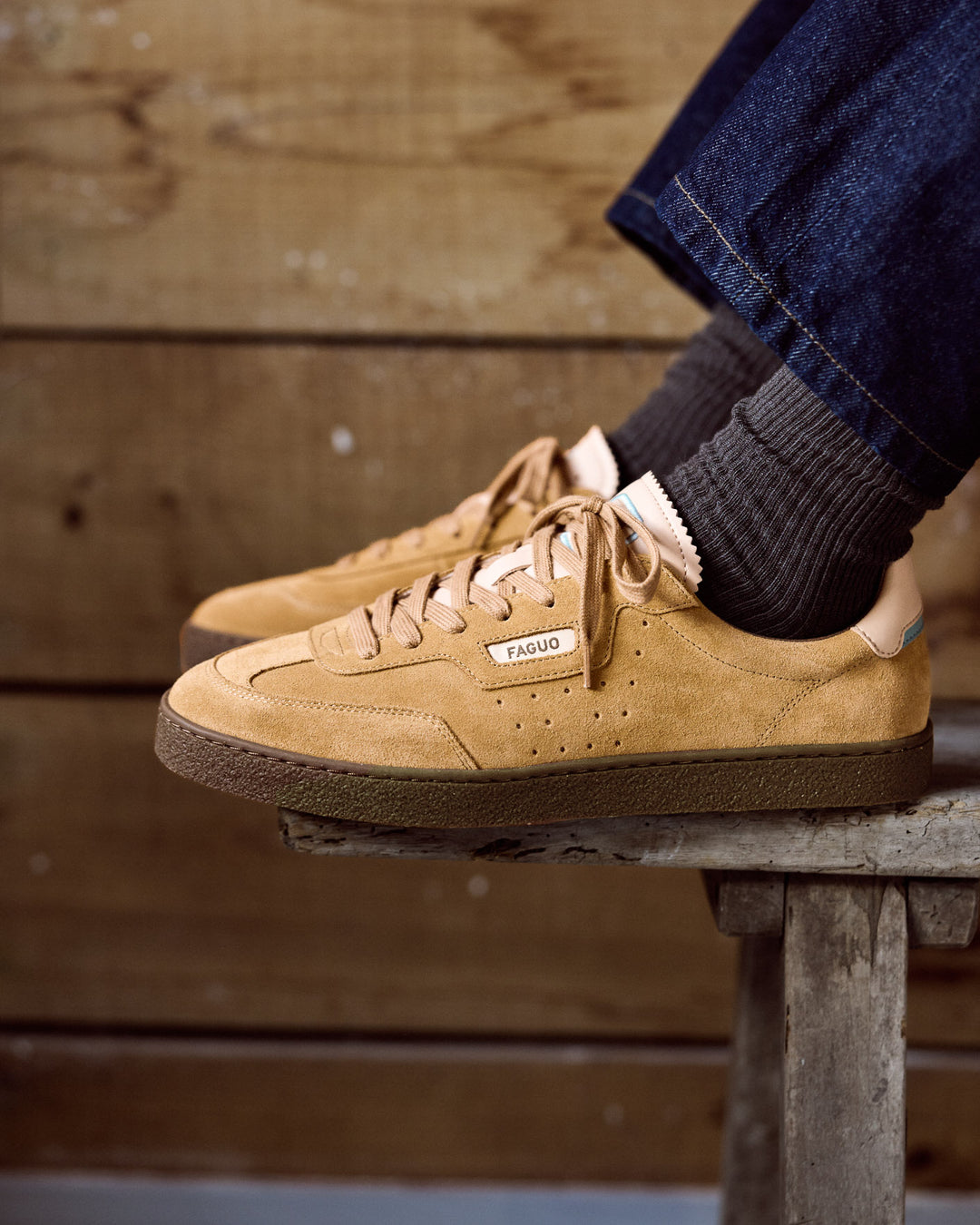 Basket Suède Lumbo Camel