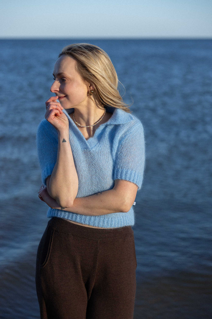 Haut polo en mohair Melody