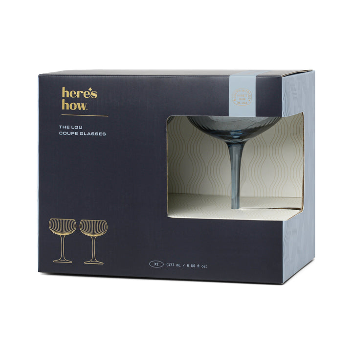 The Lou Coupe Glass - Set Of 2 Blue