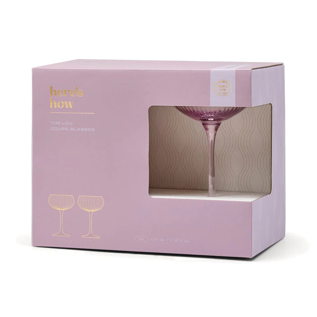 The Lou Coupe Glass - Set Of 2 Lilac