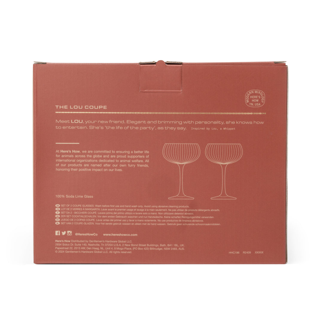 The Lou Coupe Glass - Set Of 2 Ambré