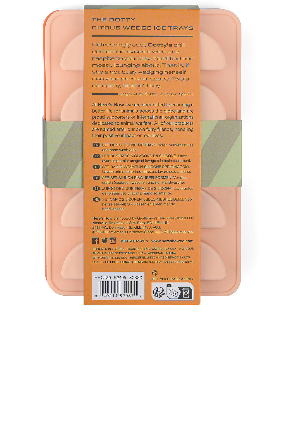 The Dotty Citrus Wedge Ice Trays - Set of 2