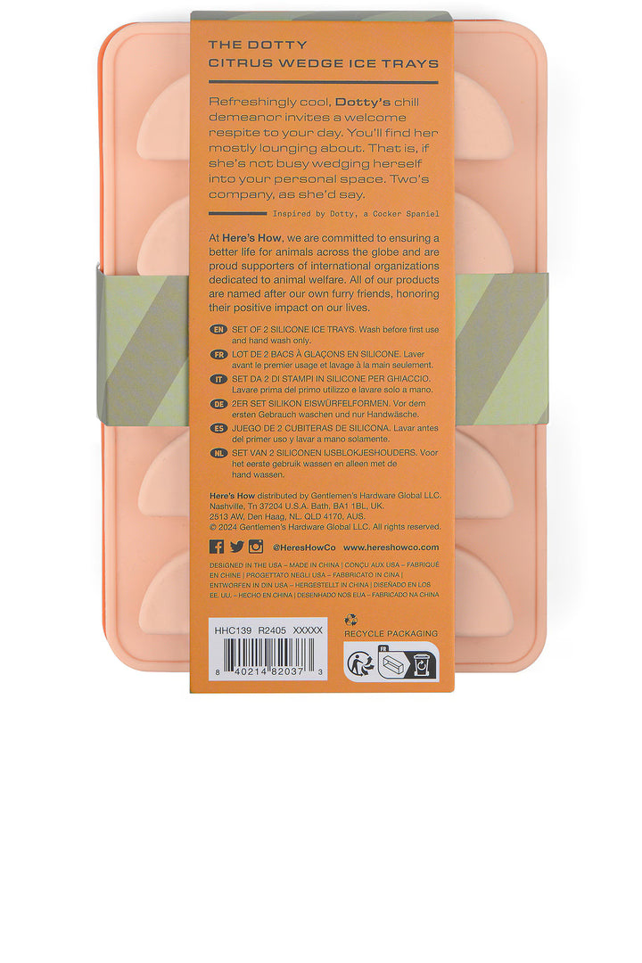 The Dotty Citrus Wedge Ice Trays - Set of 2