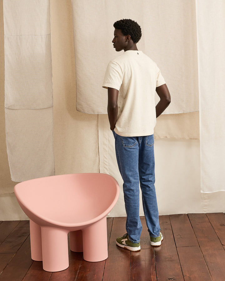 Pantalon Slim En Denim Tissé