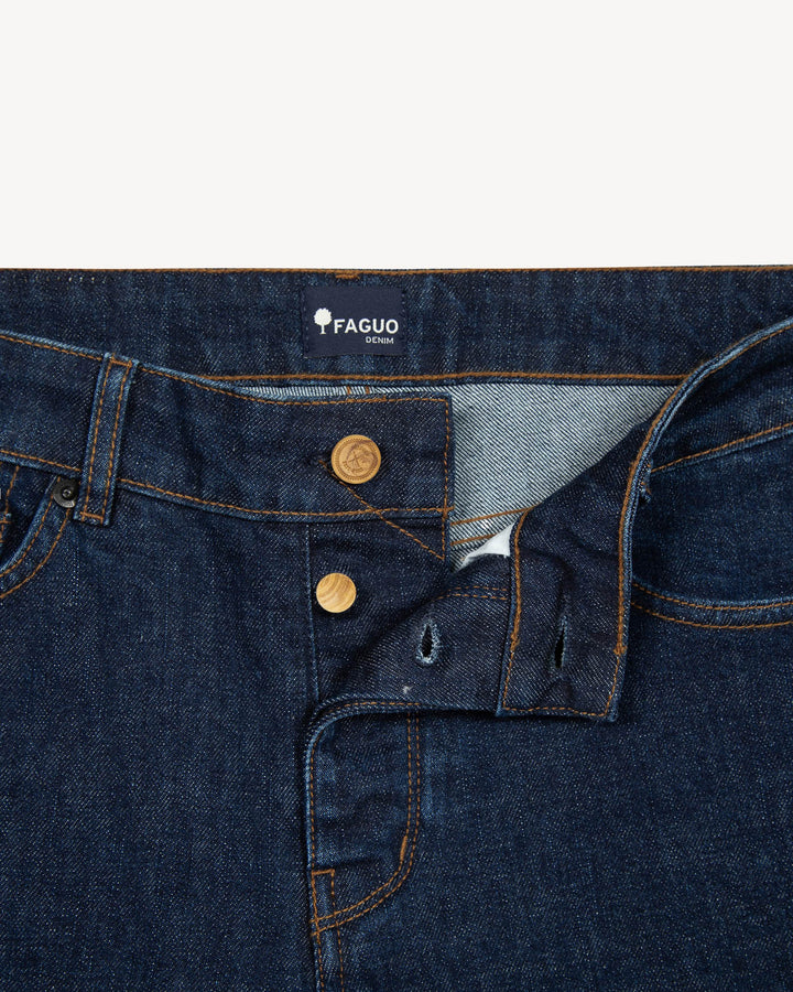 Pantalon Slim En Denim Tissé