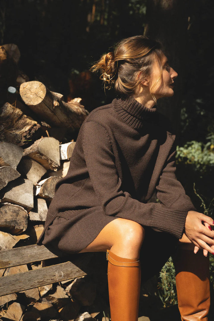 Pull à col roulé Morbido 100 % mérinos