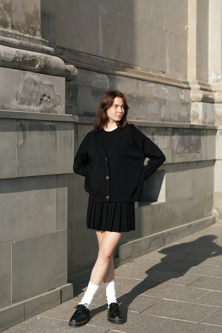 Mini-jupe Piccolo plissée 100 % mérinos