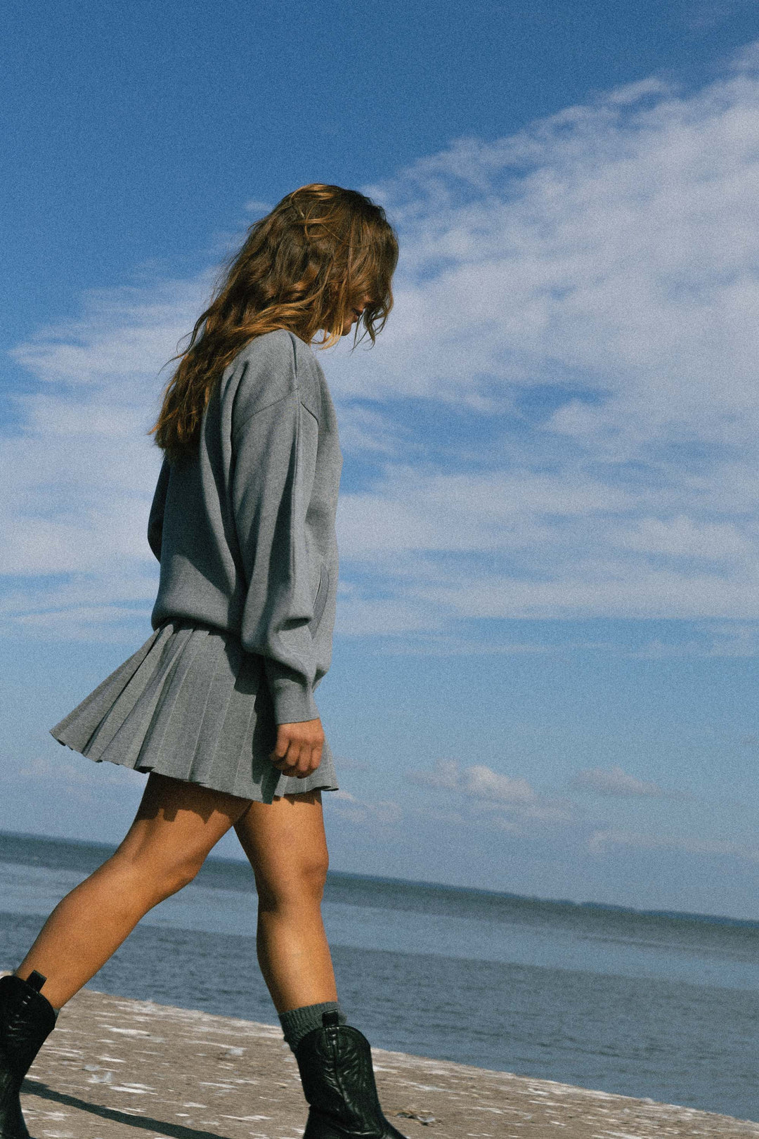 Mini-jupe Piccolo plissée 100 % mérinos