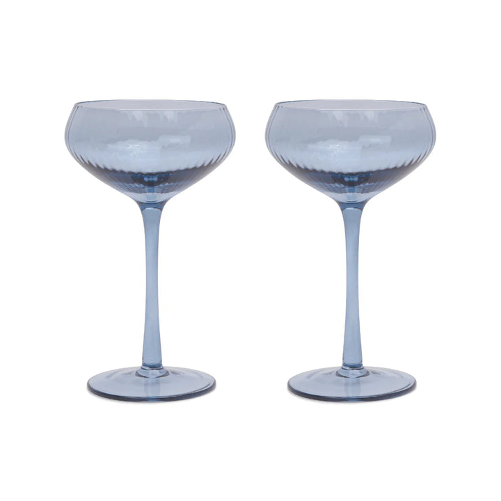 The Lou Coupe Glass - Set Of 2 Blue