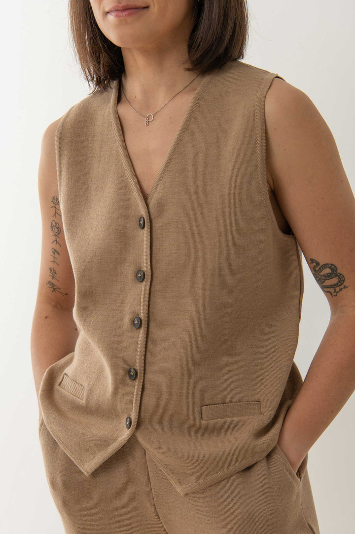 Gilet Galante en tricot 100 % mérinos