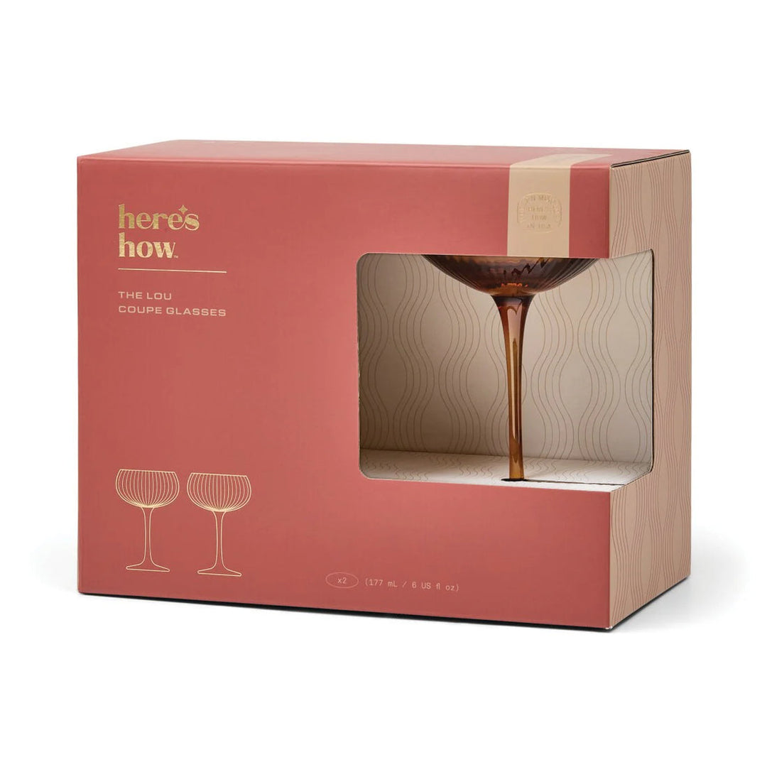 The Lou Coupe Glass - Set Of 2 Ambré