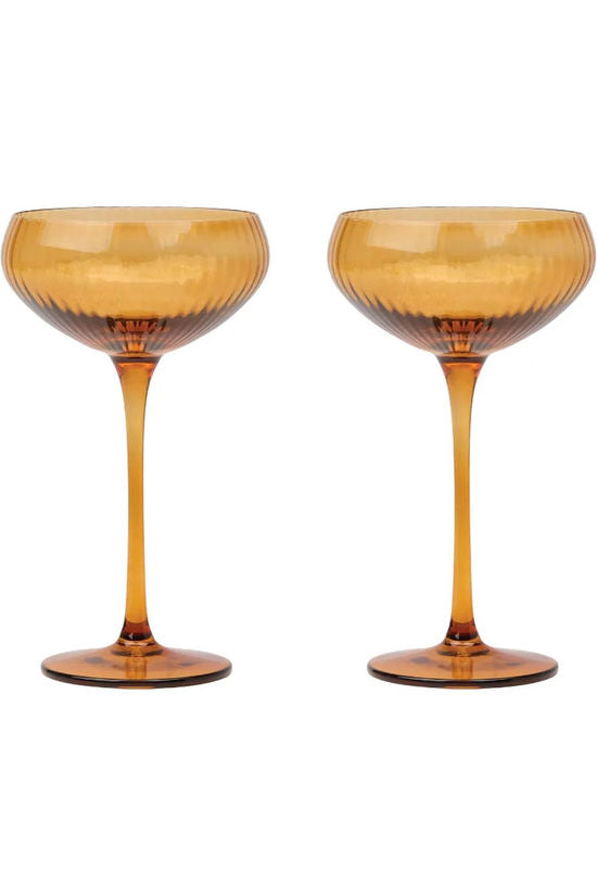 The Lou Coupe Glass - Set Of 2 Ambré