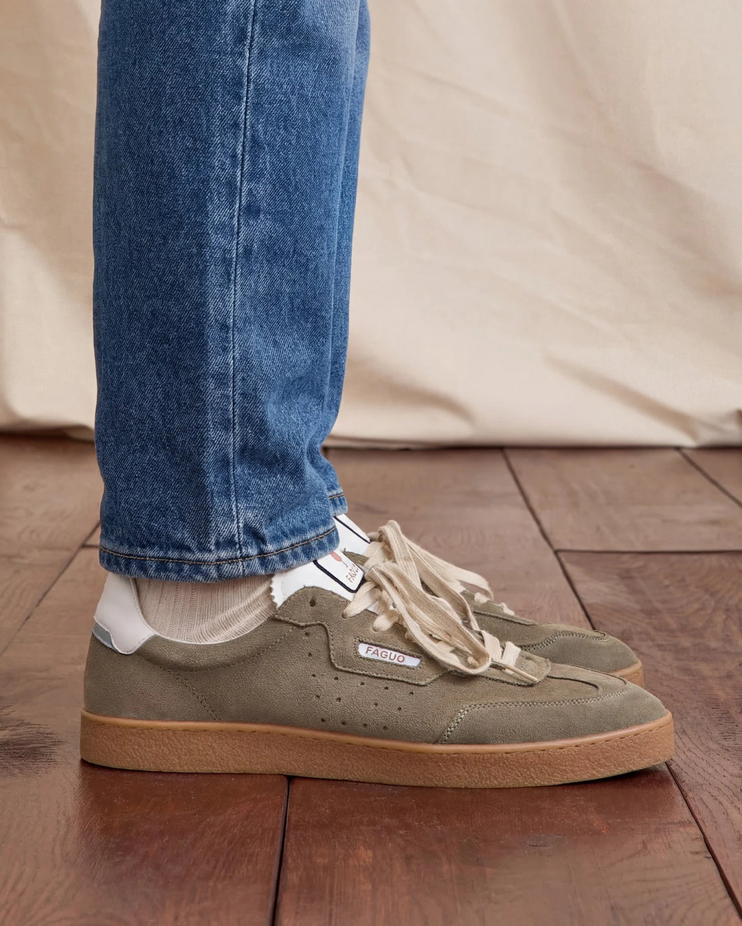 Baskets Suede Lumbo Kaki F